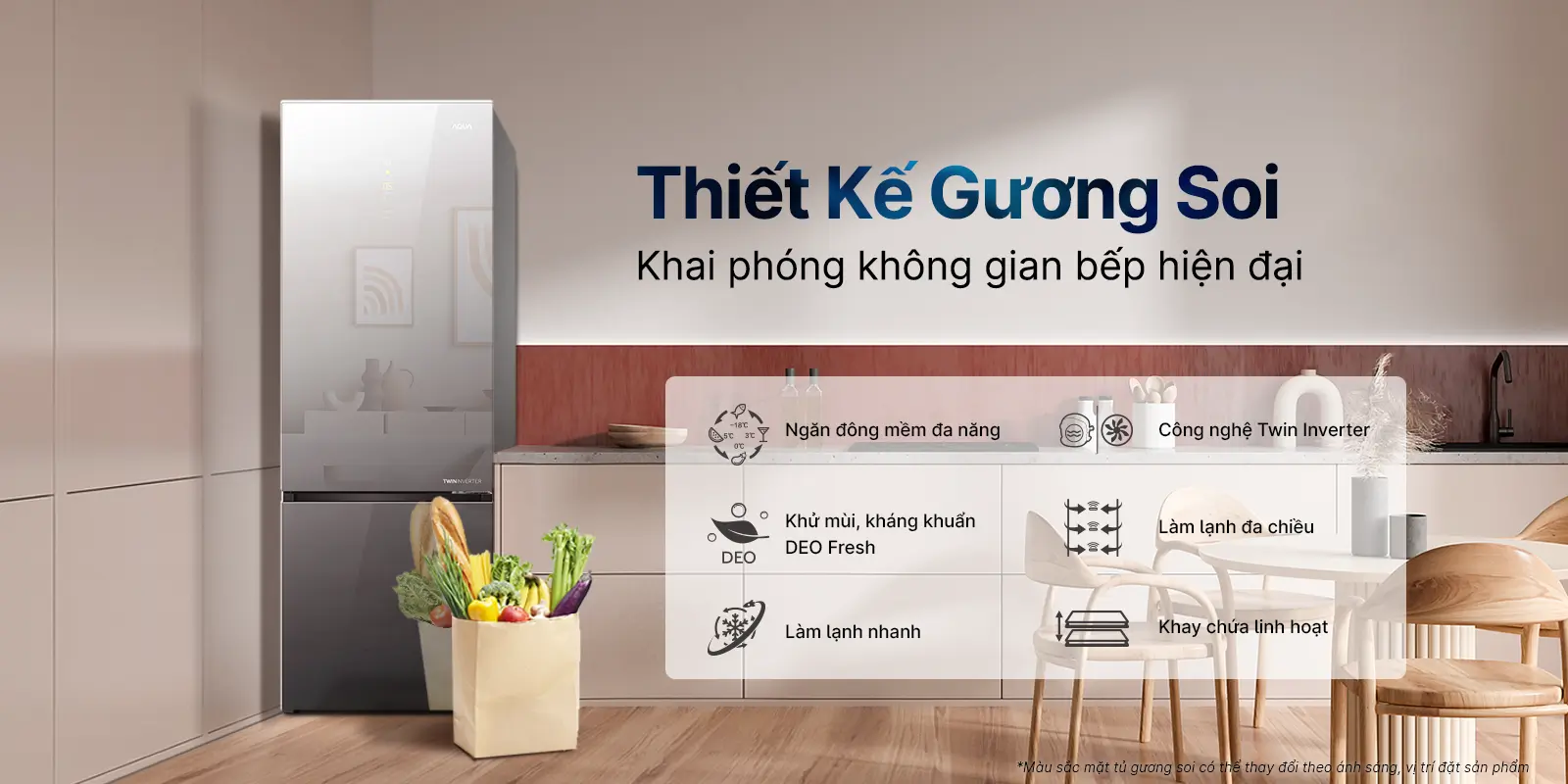 Tủ lạnh Aqua Inverter 350L AQR-B380MA(GM)